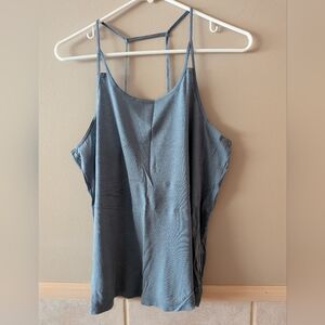 Beyond Yoga x Pure Barre Dusty Blue Flowy Tank, Size M